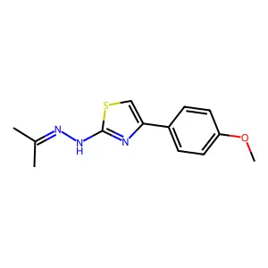 4-(4-Methoxyphenyl)-2-(2-(propan-2-ylidene)hydrazinyl)thiazole structure