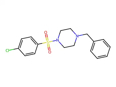 1-Benzyl-4-((4-chlorophenyl)sulfonyl)piperazine structure