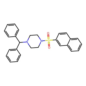 4-(Diphenylmethyl)-1-(2-naphthylsulfonyl)piperazine structure