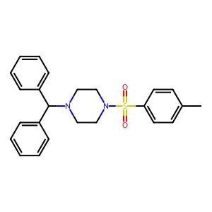 1-(Diphenylmethyl)-4-[(4-methylphenyl)sulfonyl]piperazine structure