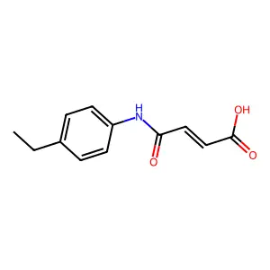 (2E)-3-[(4-ethylphenyl)carbamoyl]prop-2-enoic acid structure