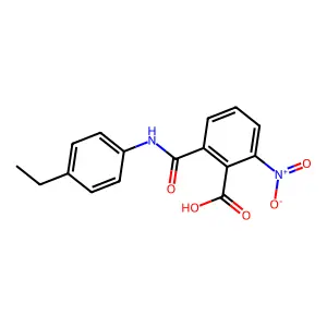 2-[(4-Ethylphenyl)carbamoyl]-6-nitrobenzoic acid structure