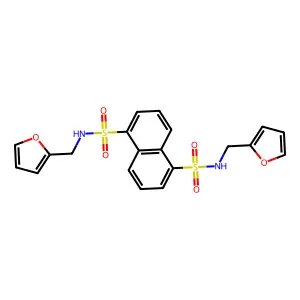 N~1~,N~5~-bis(2-furylmethyl)-1,5-naphthalenedisulfonamide structure