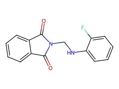 2-{[(2-fluorophenyl)amino]methyl}-2,3-dihydro-1H-isoindole-1,3-dione structure