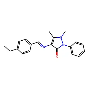 (E)-4-((4-ethylbenzylidene)amino)-1,5-dimethyl-2-phenyl-1H-pyrazol-3(2H)-one structure