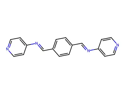 N-pyridin-4-yl-1-[4-(pyridin-4-yliminomethyl)phenyl]methanimine structure