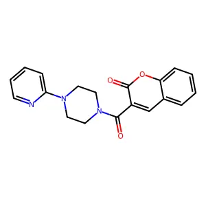 3-(4-(pyridin-2-yl)piperazine-1-carbonyl)-2H-chromen-2-one structure