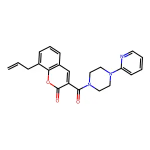8-Allyl-3-(4-pyridin-2-yl-piperazine-1-carbonyl)-chromen-2-one structure