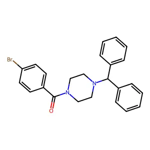 4-(Diphenylmethyl)piperazinyl 4-bromophenyl ketone structure