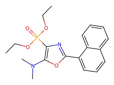 Diethyl (5-(dimethylamino)-2-(naphthalen-1-yl)oxazol-4-yl)phosphonate structure