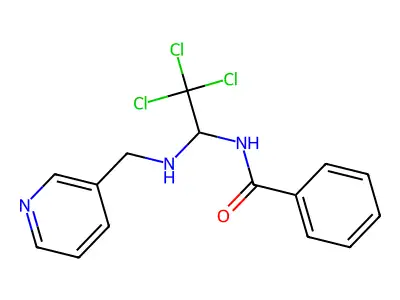 N-{2,2,2-trichloro-1-[(pyridin-3-ylmethyl)amino]ethyl}benzamide structure