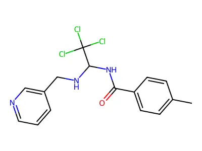 4-Methyl-N-(2,2,2-trichloro-1-((3-pyridinylmethyl)amino)ethyl)benzamide structure