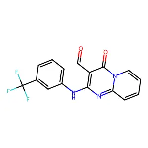 4-oxo-2-[3-(trifluoromethyl)anilino]-4H-pyrido[1,2-a]pyrimidine-3-carbaldehyde structure
