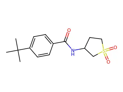 4-tert-butyl-N-(1,1-dioxidotetrahydrothiophen-3-yl)benzamide structure