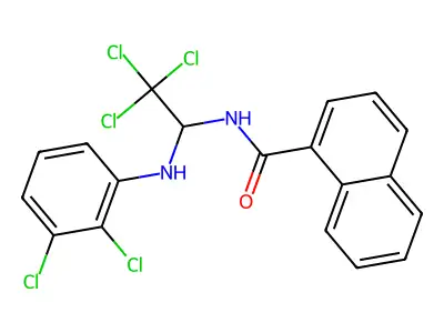 N-{2,2,2-trichloro-1-[(2,3-dichlorophenyl)amino]ethyl}naphthalene-1-carboxamide structure