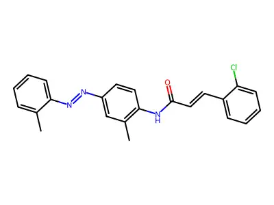 2-Propenamide, 3-(2-chlorophenyl)-N-[2-methyl-4-[2-(2-methylphenyl)diazenyl]phenyl]- structure