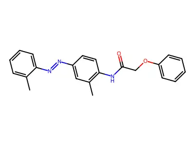 N-{2-methyl-4-[(E)-(2-methylphenyl)diazenyl]phenyl}-2-phenoxyacetamide structure