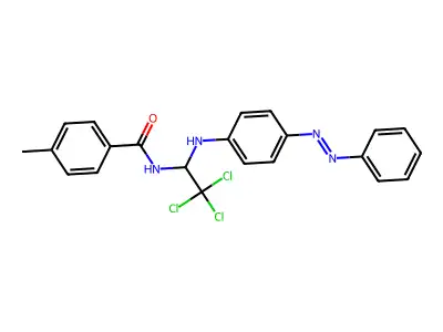 4-Methyl-N-(2,2,2-trichloro-1-(4-phenylazo-phenylamino)-ethyl)-benzamide structure