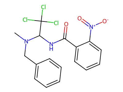 N-(1-(Benzyl(methyl)amino)-2,2,2-trichloroethyl)-2-nitrobenzamide structure