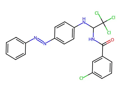 3-Chloro-N-(2,2,2-trichloro-1-(4-phenylazo-phenylamino)-ethyl)-benzamide structure