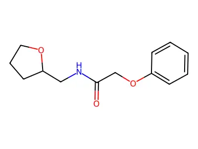 2-phenoxy-N-(tetrahydro-2-furanylmethyl)acetamide structure
