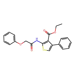Ethyl 2-(2-phenoxyacetamido)-4-phenylthiophene-3-carboxylate structure