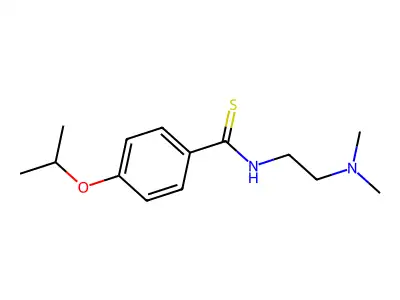 Benzamide, N-(2-dimethylaminoethyl)-p-isopropoxythio- structure
