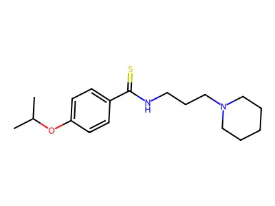 Benzamide, p-isopropoxy-N-(2-piperidinoethyl)thio- structure