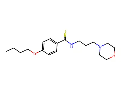 Benzamide, p-butoxy-N-(3-morpholinopropyl)thio- structure