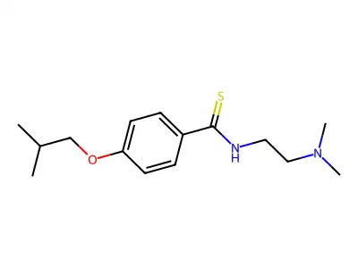 Benzamide, N-(2-dimethylaminoethyl)-p-isobutoxythio- structure