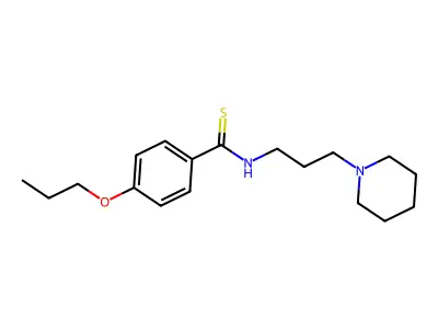 Benzamide, N-(3-piperidinopropyl)-p-propoxythio- structure