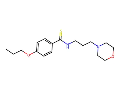 Benzamide, N-(3-morpholinopropyl)-p-propoxythio- structure