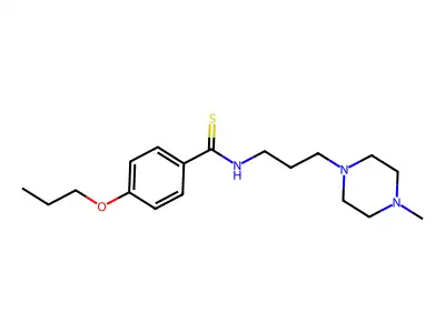 Benzamide, N-(3-(4-methylpiperazinyl)propyl)-p-propoxythio- structure