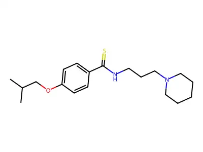 Benzamide, p-isobutoxy-N-(3-piperidinopropyl)thio- structure