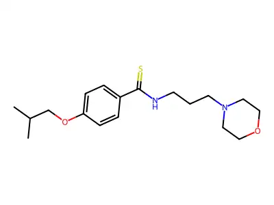 Benzamide, p-isobutoxy-N-(3-morpholinopropyl)thio- structure