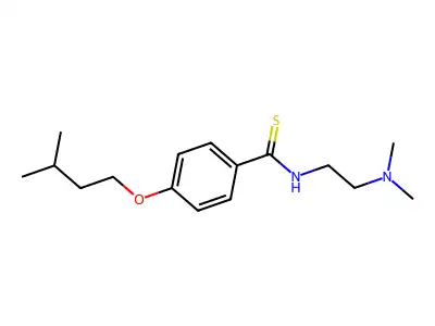 Benzamide, N-(2-dimethylaminoethyl)-p-isopentoxythio- structure