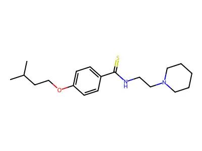 Benzamide, p-isopentoxy-N-(2-piperidinoethyl)thio- structure