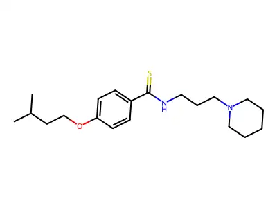 Benzamide, p-isopentoxy-N-(3-piperidinopropyl)thio- structure
