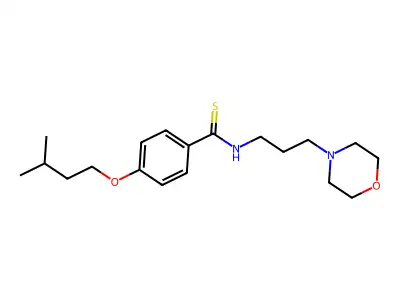 Benzamide, p-isopentoxy-N-(3-morpholinopropyl)thio- structure