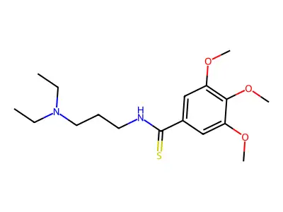 Benzamide, N-(3-diethylaminopropyl)-3,4,5-trimethoxythio- structure