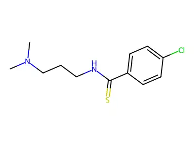 Benzamide, p-chloro-N-(3-dimethylaminopropyl)thio- structure