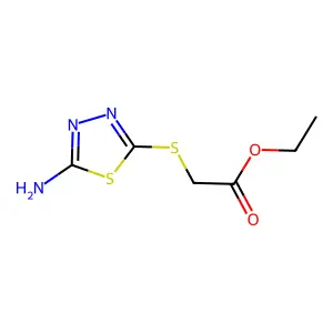 Ethyl 2-[(5-amino-1,3,4-thiadiazol-2-yl)sulfanyl]acetate structure