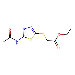 Ethyl 2-[(5-acetamido-1,3,4-thiadiazol-2-yl)sulfanyl]acetate structure