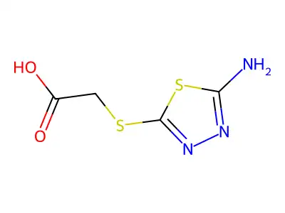 2-((5-Amino-1,3,4-thiadiazol-2-yl)sulfanyl)acetic acid structure