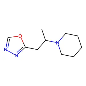 1,3,4-Oxadiazole, 2-(2-piperidino-2-propyl)- structure