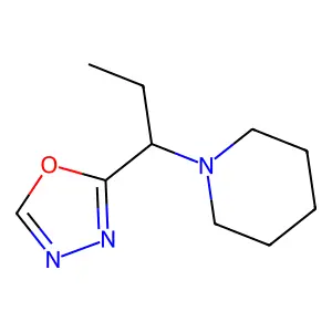 1,3,4-Oxadiazole, 2-(1-piperidino-1-propyl)- structure