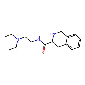 3-Isoquinolinecarboxamide, 1,2,3,4-tetrahydro-N-(2-(diethylamino)ethyl)- structure