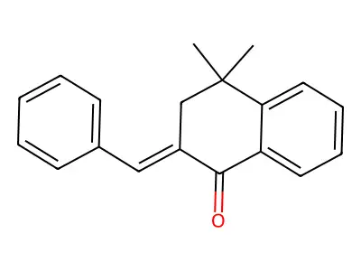 (2E)-2-Benzylidene-4,4-dimethyl-3,4-dihydronaphthalen-1(2H)-one structure