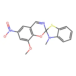 8'-Methoxy-3-methyl-6'-nitrospiro[1,3-benzothiazole-2,2'-1,3-benzoxazine] structure