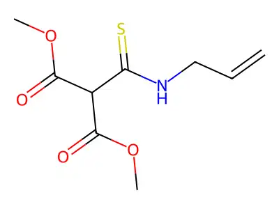 Dimethyl [(prop-2-en-1-yl)carbamothioyl]propanedioate structure